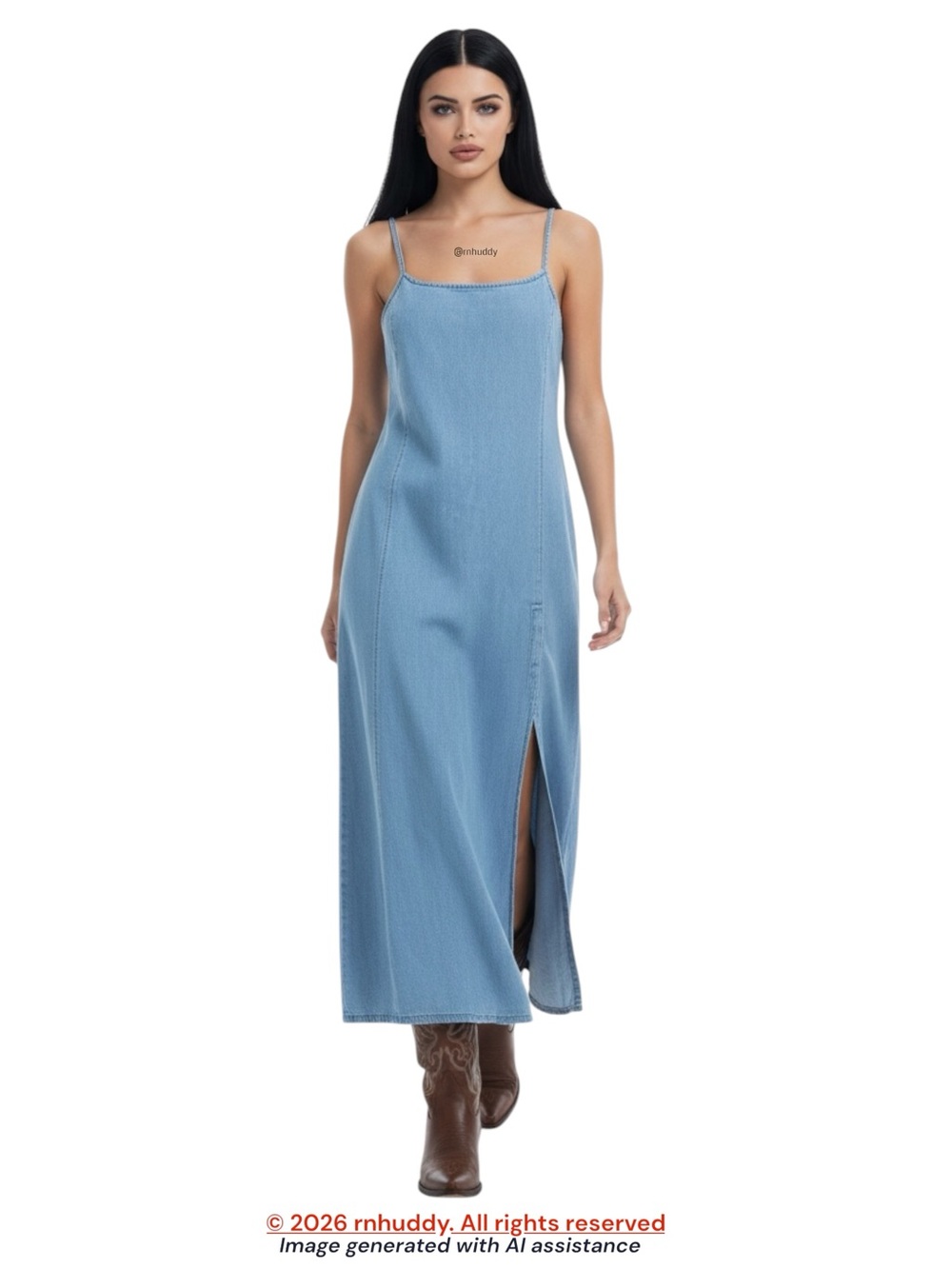 ASOS Design M denim cotton maxi dress
